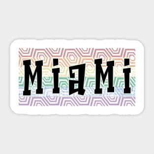 LGBTQ PATTERN AMERICA MIAMI Sticker